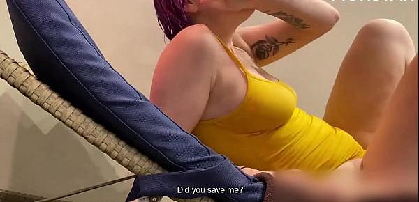  She thanked the lifeguard with a juicy blowjob for saving